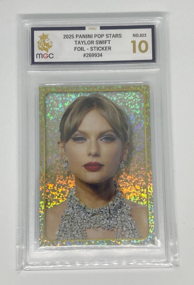 Taylor Swift Panini Pop Stars 2025 MGC Graded 10 Sticker Collection Pop 1 Mint - Image 1 of 2