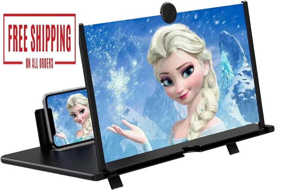 Cell Phone Screen Magnifier 3D HD 18 Inch Foldable Visual Enhancer for Smartp... - Image 1 of 4