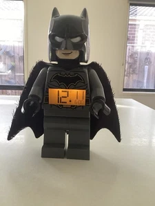 Lego Batman Digital Alarm Clock Grey Light-up says Time To Wake Up & Fight Crime - Picture 1 of 7