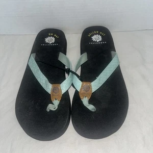 yellow box flip flops womens size 7M mint Summer Sandals - Picture 1 of 3