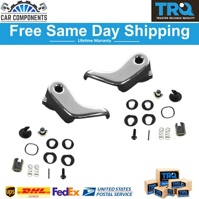 TRQ New Locking Vent Window Handle Chrome Set For 1973-1994 Chevrolet GMC - Image 1 of 4