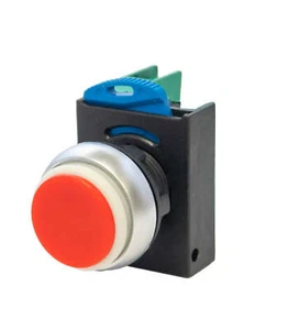 SUNS PB22-EP-R-P5-W 22mm Pushbutton IP69K Extended Operator Red 1NO - Picture 1 of 1