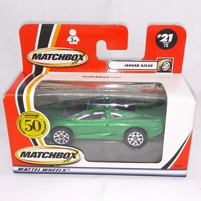 Matchbox 50 Aniversario Jaguar XJ220 Verde #21 Nuevo Sellado Ruedas Mattel Foto 1 de 3