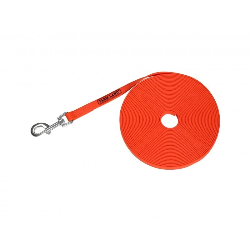 Farm-Land Hunde Schleppleine flach Orange Hundeleine Jagd Leine mit Karabiner - Bild 1 von 1