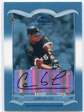 2003 Donruss Classics Significant Signatures Baseball Card #69 Carlos Lee/25 