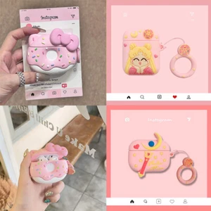 Ravissante coque écouteurs 3D Donut jeune fille pour Airpods Pro housse pour Airpods 1 2 3 - Photo 1 sur 10