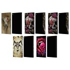 OFFICIAL SARAH RICHTER SKULLS LEATHER BOOK WALLET CASE COVER FOR AMAZON FIRE