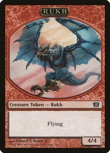 MTG 4X PROMO DCI RUKH TOKEN NM (PLAYSET) 8TH EDITION VERSION PLAYER REWARDS