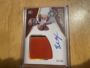 2018 Baker Mayfield RPA Jumbo Patch Auto Rookie #/20 Gold Holo