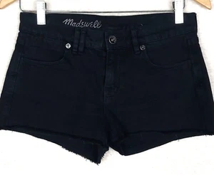 Pantalones Cortos Madewell Jean Mujer 25 Denim Negro Corte Elástico Entrepierna 2" Verano Playa - Imagen 1 de 12