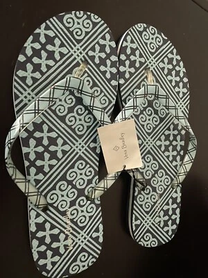 NUEVO Vera Bradley - Chanclas (azulejos cubanos) Sandalias para mujer, azules, talla 8,5 Foto 1 de 3
