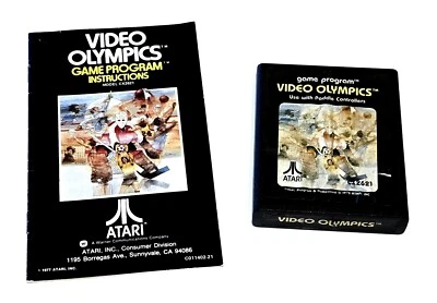 VIDEO OLYMPICS (Atari 2600, 1977) Cart & Manual, Tested - Image 1 of 3