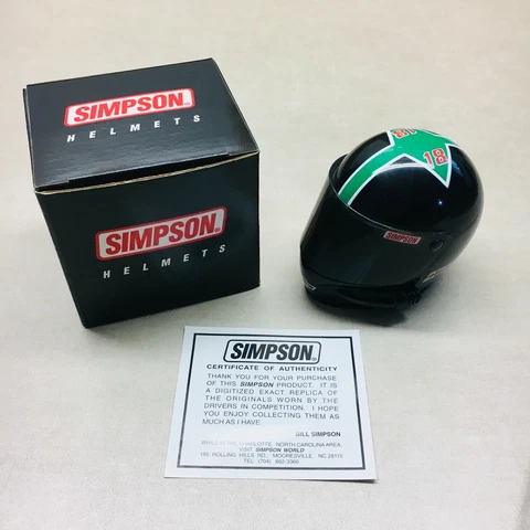 Simpson Signature Edition Interstate Batteries Bobby Labonte Mini Race Helmet Cover
