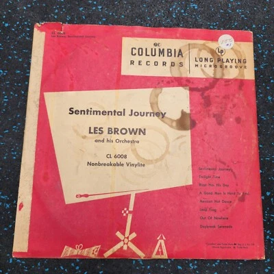 Les Brown Orchestra Sentimental Journey 10" 33 RPM CL 6008 Vinyl Record JAZZ LP - Image 1 of 4
