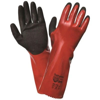 RADIANS BELLINGHAM 6812XL CHEMICAL RESISTANT NITRILE 12" GAUNTLET WORK GLOVES - 12 PAIR
