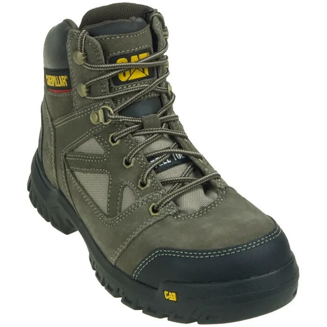 Caterpillar Bota de trabalho masculina Outbase macia, Couro marrom