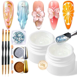 3D Sculpting Gel for Nail Art, 2PCS 5G Semi-Solid Clear Carving Modeling Gel for - Picture 1 of 12