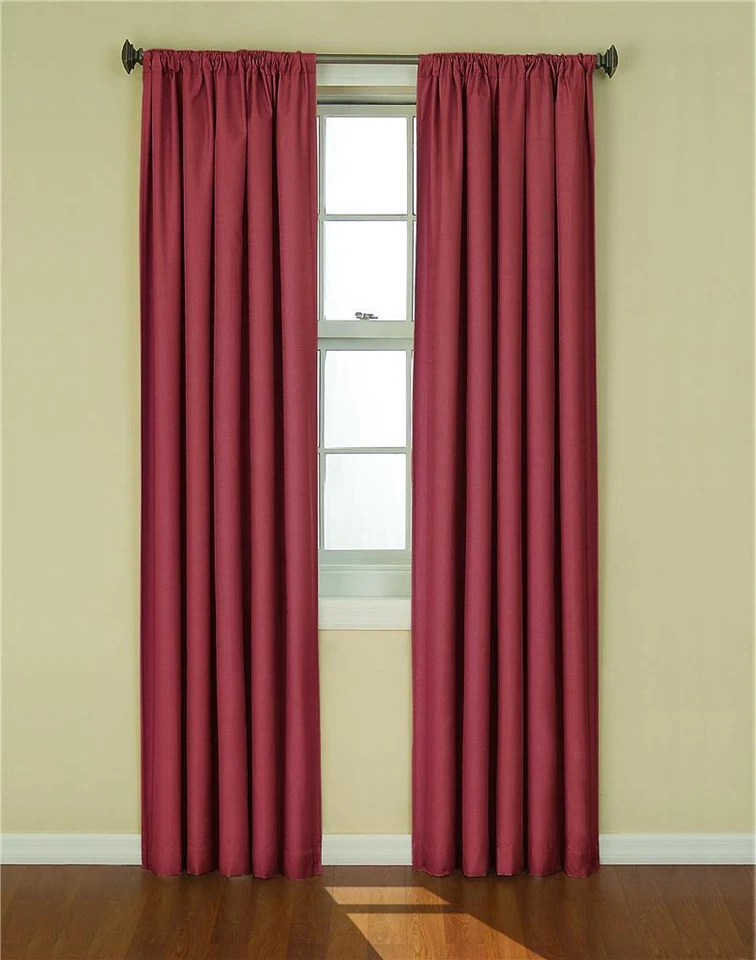 NEW ECLIPSE KIDS KENDALL BLACKOUT THERMAL CURTAIN PANEL, CHILI RED, 42x63 - Image 1 of 1