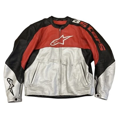Chaqueta de cuero vintage Alpinestars equipo de motocicleta Foto 1 de 4