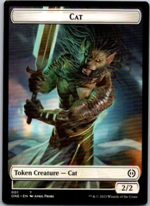 Magic the Gathering Cat 001 Bird Token Phyrexia All Will Be One Commander - Picture 1 of 2