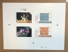 1990 ELITE SENIOR LEAGUE UNCUT PROOF SHEET W/ EARL WEAVER & MIKE EASLER #ed
