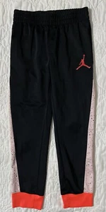 Girl's Jordan Air Jogger Pant, Medium (6) 5-6 yrs., Black, Jumpman, Light Lining - Picture 1 of 5