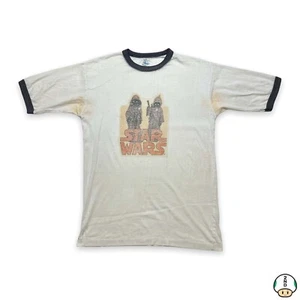 Vintage 1977 Star Wars T Shirt Mens XL White A New Hope Movie Promo Ringer Tee - Picture 1 of 13