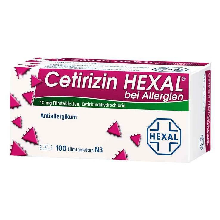 Cetirizin Hexal Filmtabletten bei Allergien · 100 St · PZN 01830229