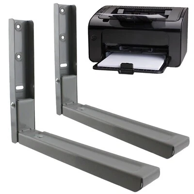 Printer Brackets Wall Mounting Copier Extendable Arms Grey Silver UNIVERSAL x 2 - Image 1 of 4
