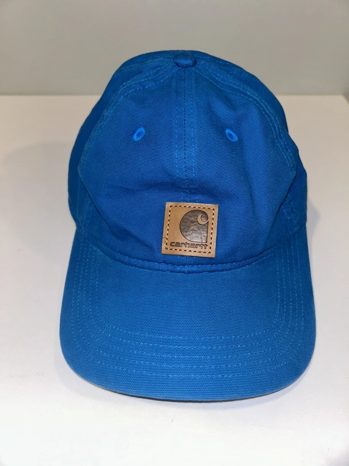 Sombrero Carhartt Azul Lona Logo Bordado Ajustable Ropa de Trabajo AH0289 Foto 1 de 4