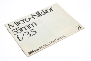 Nikon Micro-Nikkor 55mm F/3.5 Instruction Manual - UK Dealer - Picture 1 of 2