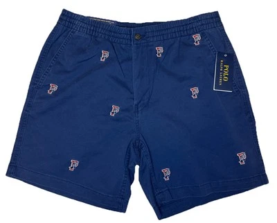 Polo Ralph Lauren Prepster 短裤男式 XL 弹力经典版型 Allover P Wing 全新带标签 — 第 1/4 张图片