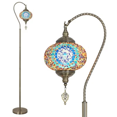 Turkish Floor Lamp, Modern Moroccan Lamps for Living Room with Handmade Mosai... - Image 1 of 4
