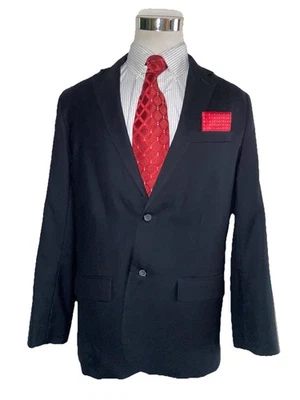 LL Bean Suit Jacket Blazer Black Wool Men’s Size 42 Tall NEW - Image 1 of 4