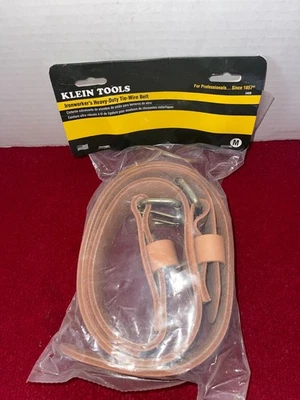 Klein Tools 5420 Ironworker's Heavy-Duty Leather Tie-Wire Belt, Medium - Image 1 of 2