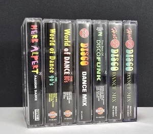 Vintage 80s 90s Music Cassette Tape Lot Collection 12 Tapes Disco Dance Music - Picture 1 of 6