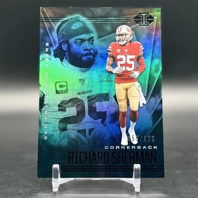 2020 Panini Illusions Richard Sherman Teal Parallel Card /175 49ers - Image 1 of 3