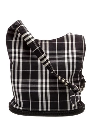 Burberry Smoked Nova Check Bucket Shoulder  Bag Canvas Large Black White - Image 1 of 4