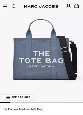Authentic Marc Jacobs Blue The Tote Bag Medium - Image 1 of 4