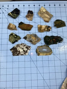 Assortment Of Agate  Slab Lot-  - Old Stock - Gorgeous Lapidary Gemstone 12 - Picture 1 of 15