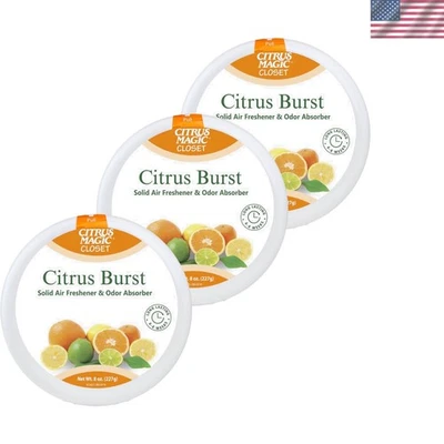 Ambientador sólido Citrus Burst - Eliminador de olores para hogares, 8 onzas, juego de 3 Foto 1 de 4