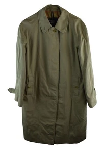 BURBERRY Beige Trench Coat size 12 Reg Womens Button Up Mac Casual Outdoors - Picture 1 of 14