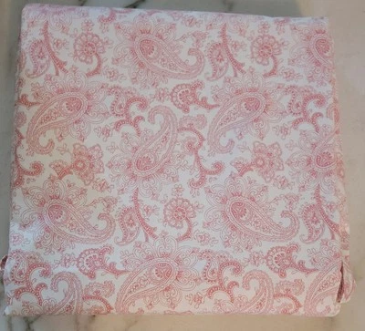 NEW - Lauren Ralph Lauren Pinkish Red/White Flat Sheet - Full Size [#1269] - Image 1 of 4