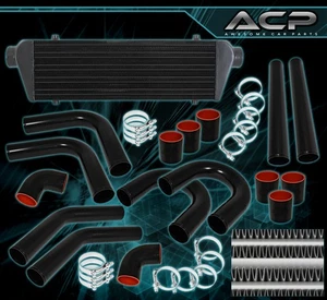 Kit Intercooler Turbo Combo 2.5" Tubería Negra + Fmic + Acopladores Negro + Abrazaderas - Imagen 1 de 3