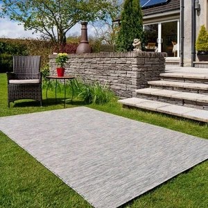 Garden Patio Decking Outdoor Area Rug Grey Waterproof Carpet Beach Mat - Picture 1 of 8