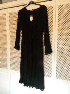 long black beach cover up - size 14/16 - new with tags - Picture 1 of 3