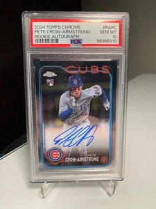 2024 Topps chrome RC Autograph Pete Crow-Armstrong #RA-PC Chicago Cubs 10 - Picture 1 of 2