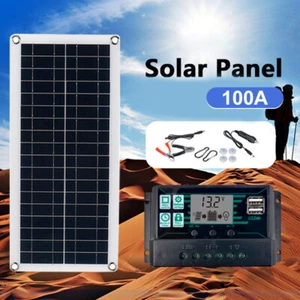 1000W Solar Panel Kit 100A Controller 12V Battery Charger Dual USB Caravan Boat - Imagen 1 de 20