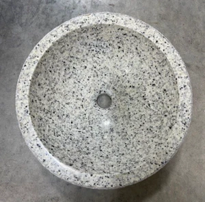 Tazón fregadero de recipiente perla lunar blanco y negro granito tocador VS-01 - Imagen 1 de 4