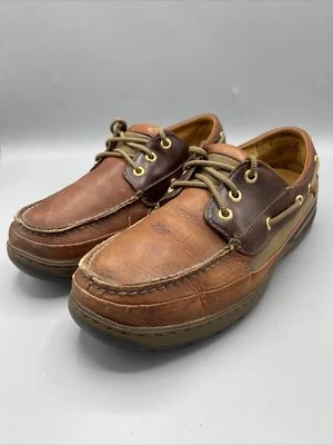 Sperry Top Sider Billfish Gold Cup Vibram Men's 10.5 Brown Deerskin Boat Shoes - Image 1 of 4